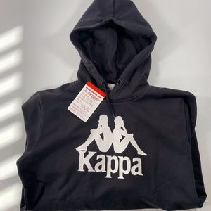 KAPPA AUTHENTIC MALMO BLACK SMOKE HOODIE SWEATER MENS LARGE